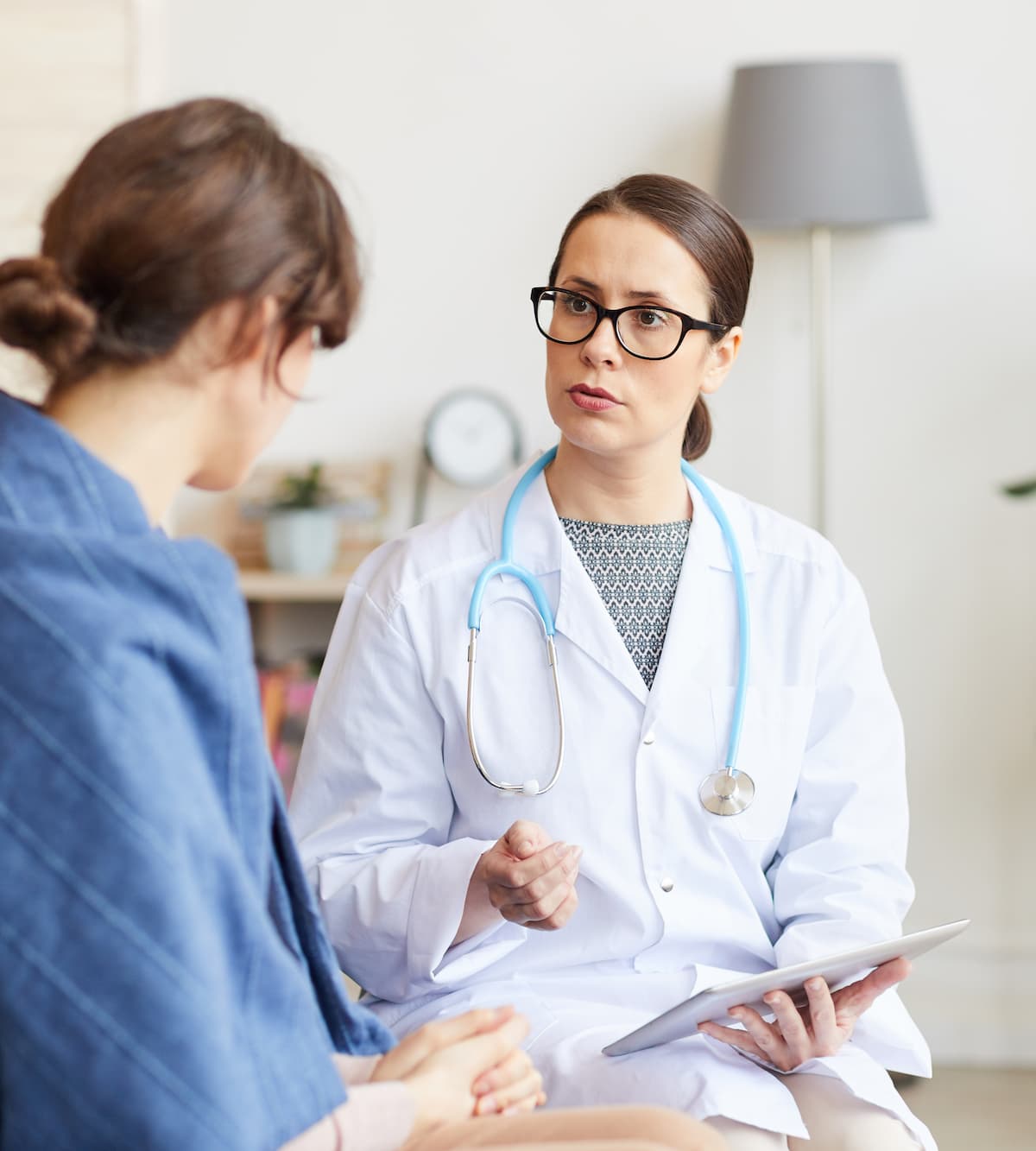 Doctor with patient