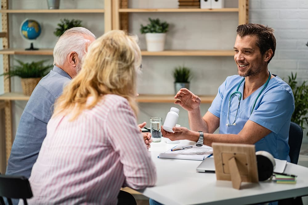 Doctor prescribing medication