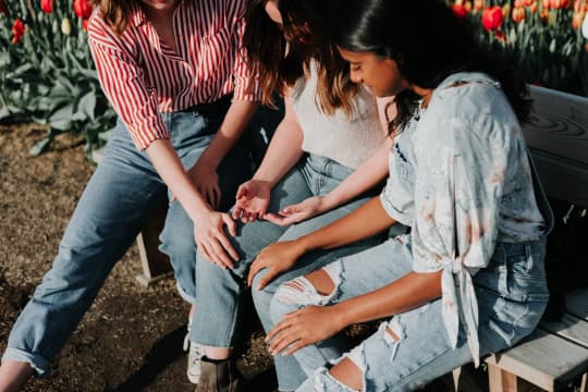Friends sitting